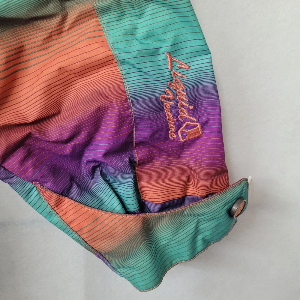 Liquid Venture Ski Snowboard Jacket Kids M‎ Rainbow Stripe Waterproof Breathable